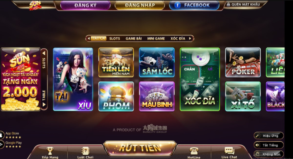 Giấy phép hoạt động 2 Kho trò chơi khổng lồ, đa dạng thể loại tại Sunwin