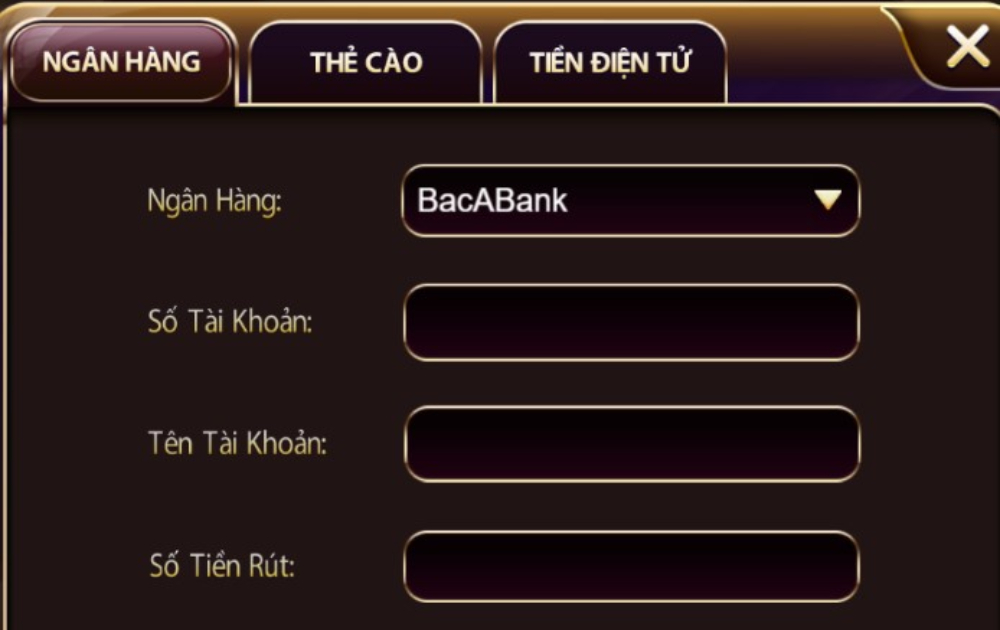 Rút tiền Sunwin 1 Rút tiền về tài khoản ngân hàng được hầu hết người chơi lựa chọn