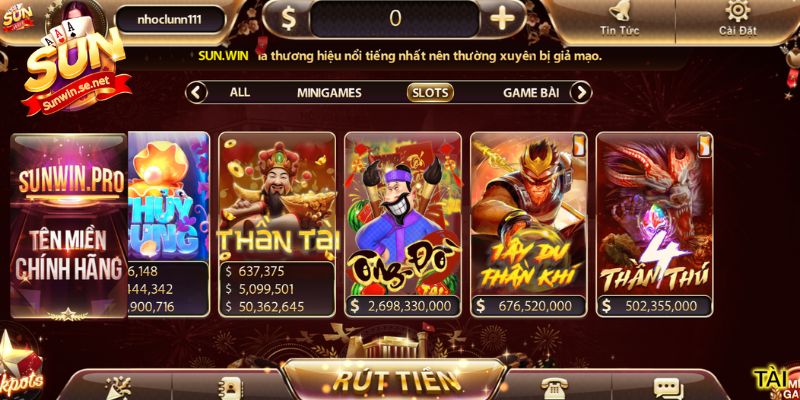 Ảnh Nổ Hũ Sunwin - Khám Phá Bộ Sưu Tập Đẹp Mắt 2025 5 Chuyên mục slot được triển khai giao diện ấn tượng