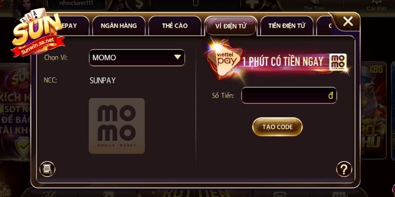 Hình thức nộp vốn bằng cách dùng ví điện tử